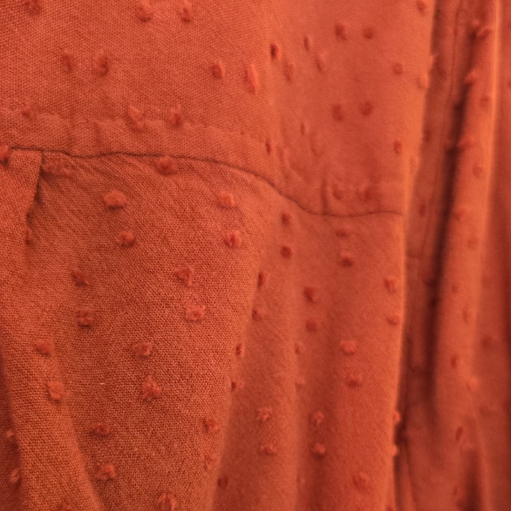 Croft & Barrow Rust Button-Up Blouse - Picture 9 of 10